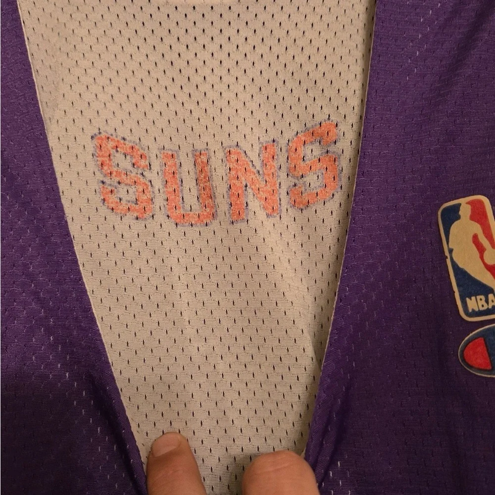 Vintage Phoenix Suns Jersey Men L Reversible Champion Mesh NBA Practice 90s USA - Picture 5 of 8